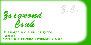 zsigmond csuk business card